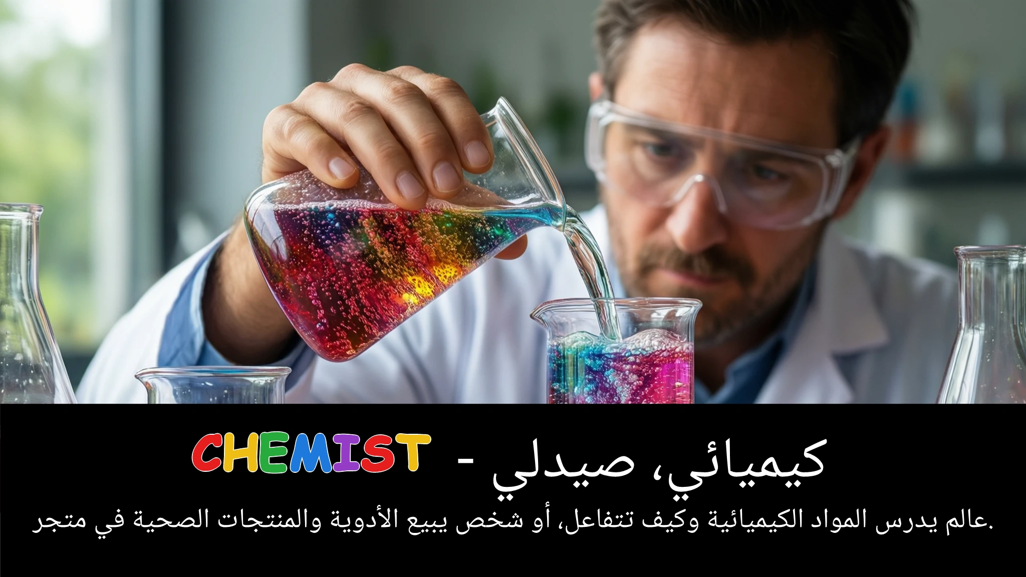 Arabic Illustration for chemist